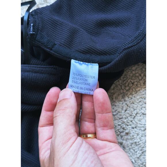 Princess Polly Becca Long Sleeve Black Crop Top 8 Baddie Club Y2K Night Out Edgy - Picture 6 of 7